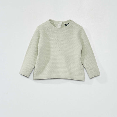 Gilet en maille fantaisie Vert