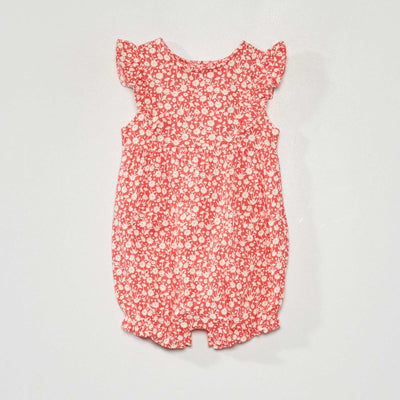 Barboteuse imprim e en maille jersey Rose