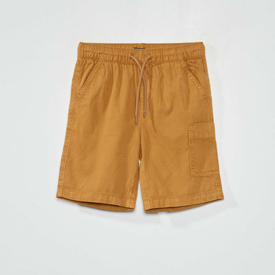 Bermuda uni taille lastiqu e Beige