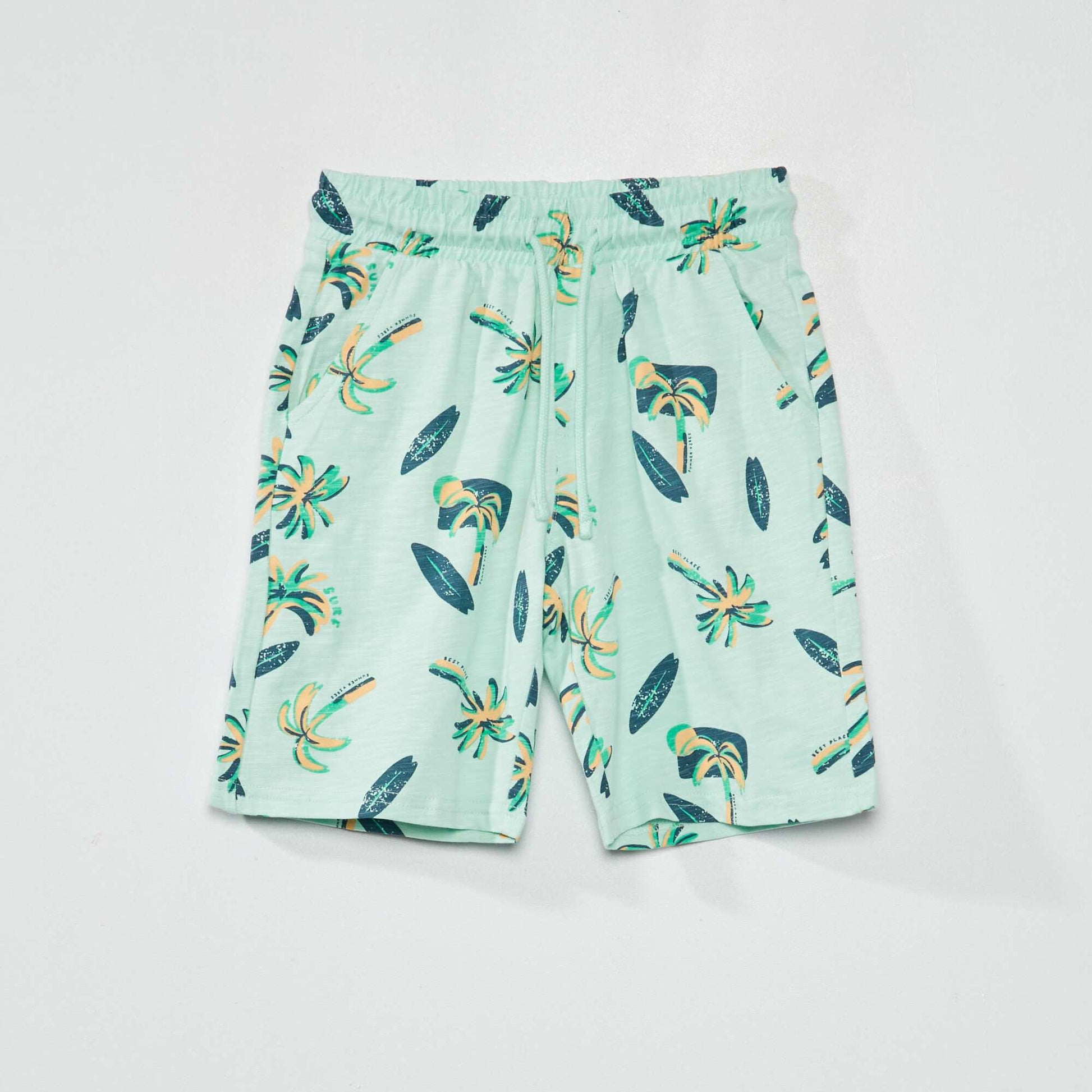 Bermuda en jersey imprim Vert