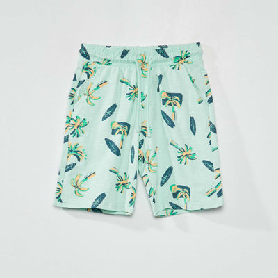 Bermuda en jersey imprim Vert