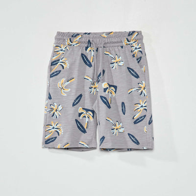 Bermuda en jersey imprim Gris