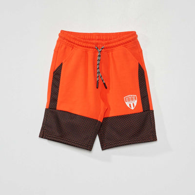 Short en molleton bi-mati re Rouge