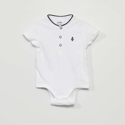 Body en maille jersey Blanc