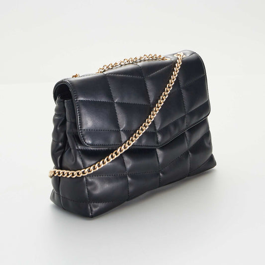 Sac bandoulière matelassé Noir