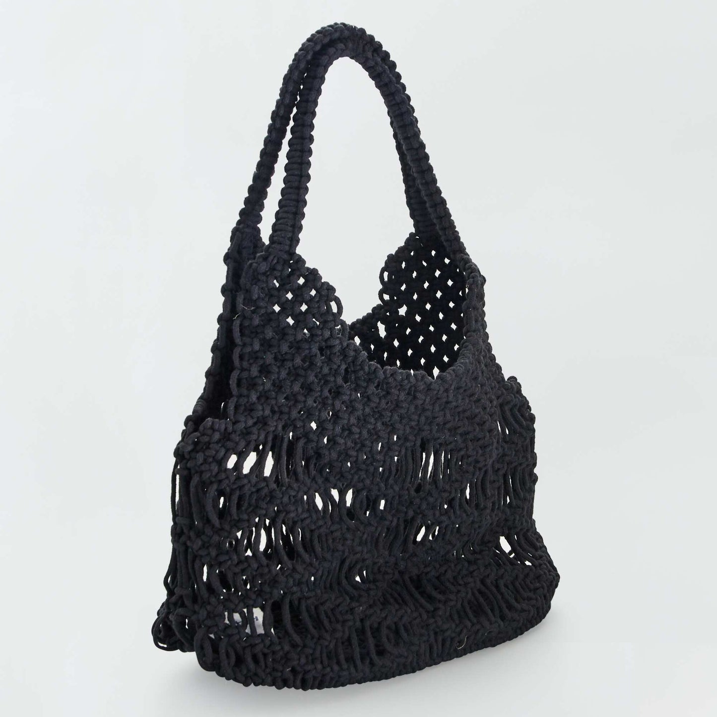 Sac sceau en crochet Noir