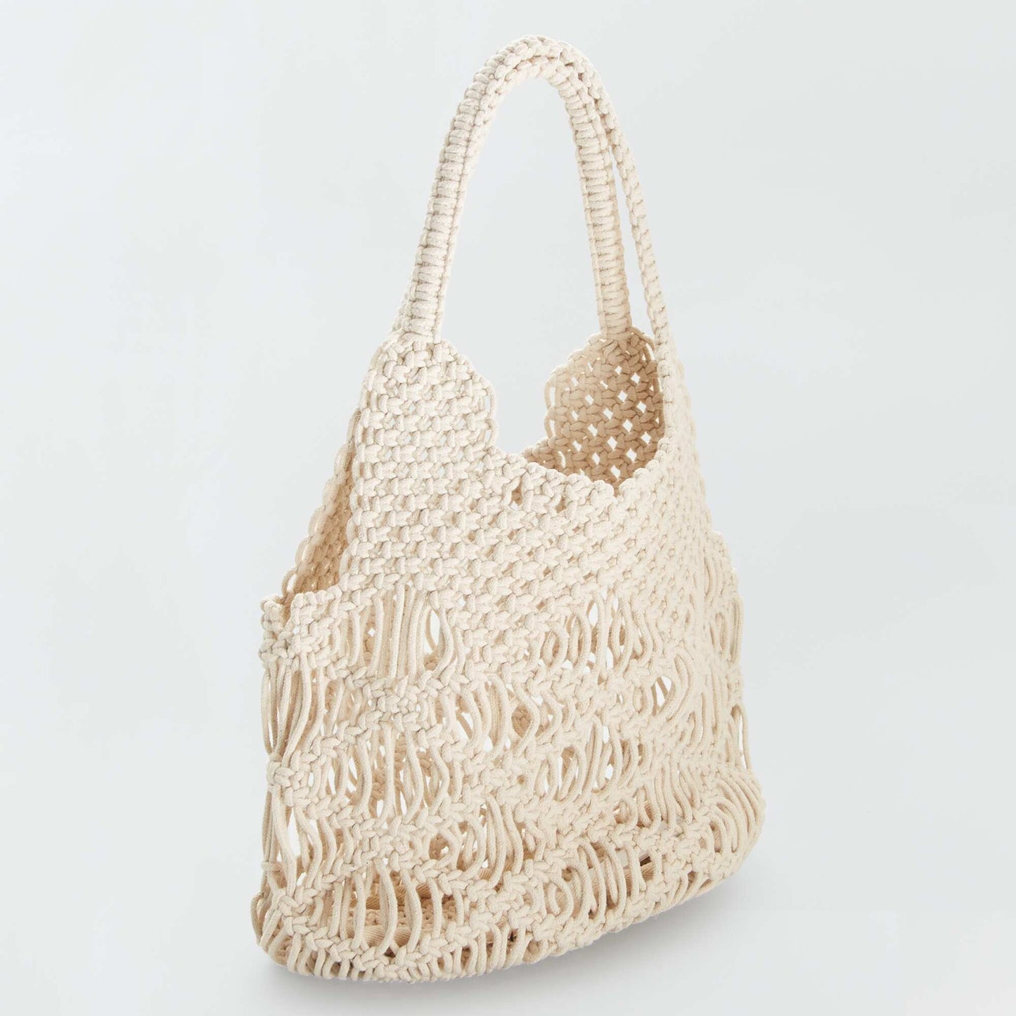 Sac sceau en crochet Beige