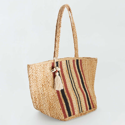 Sac cabas en raphia Beige
