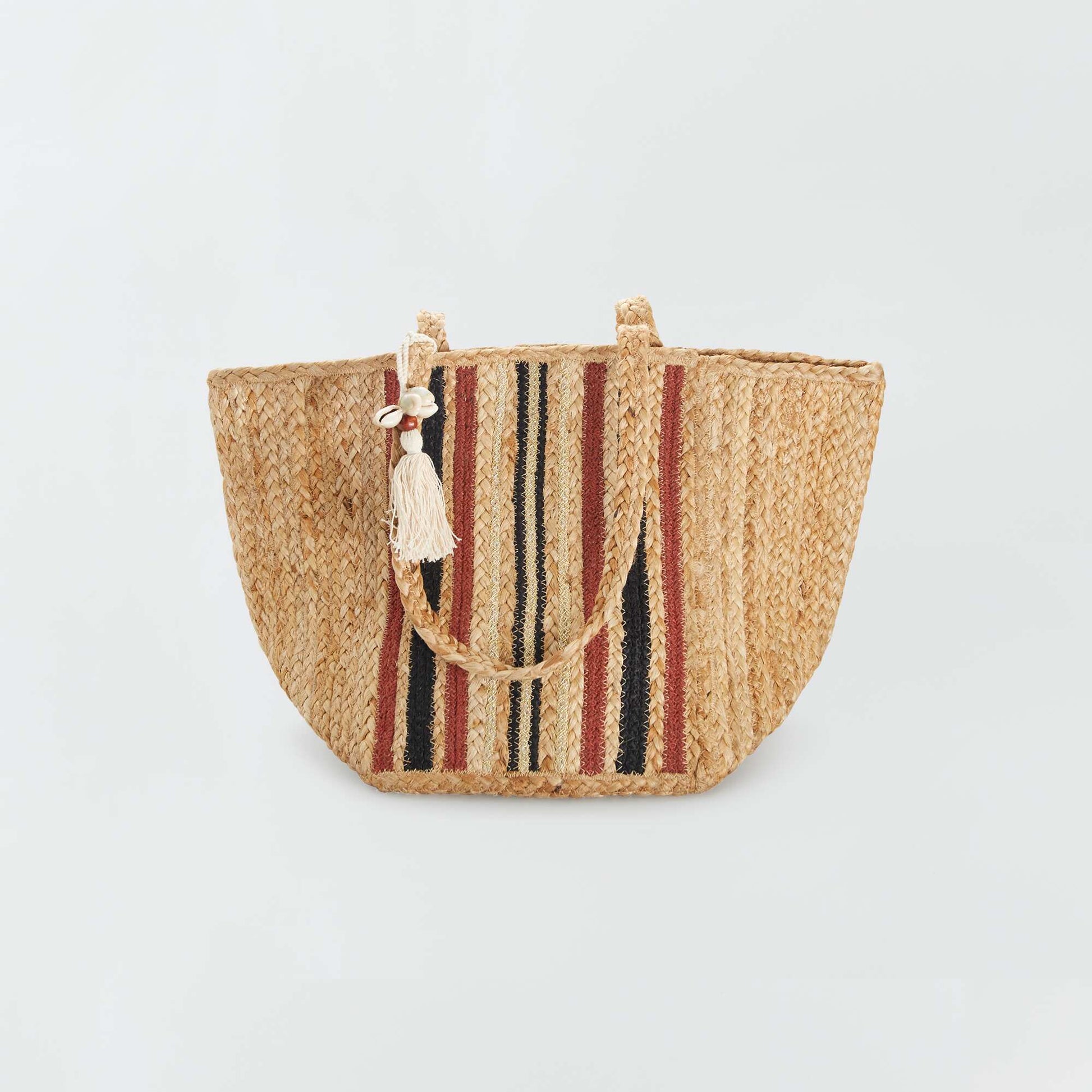 Sac cabas en raphia Beige