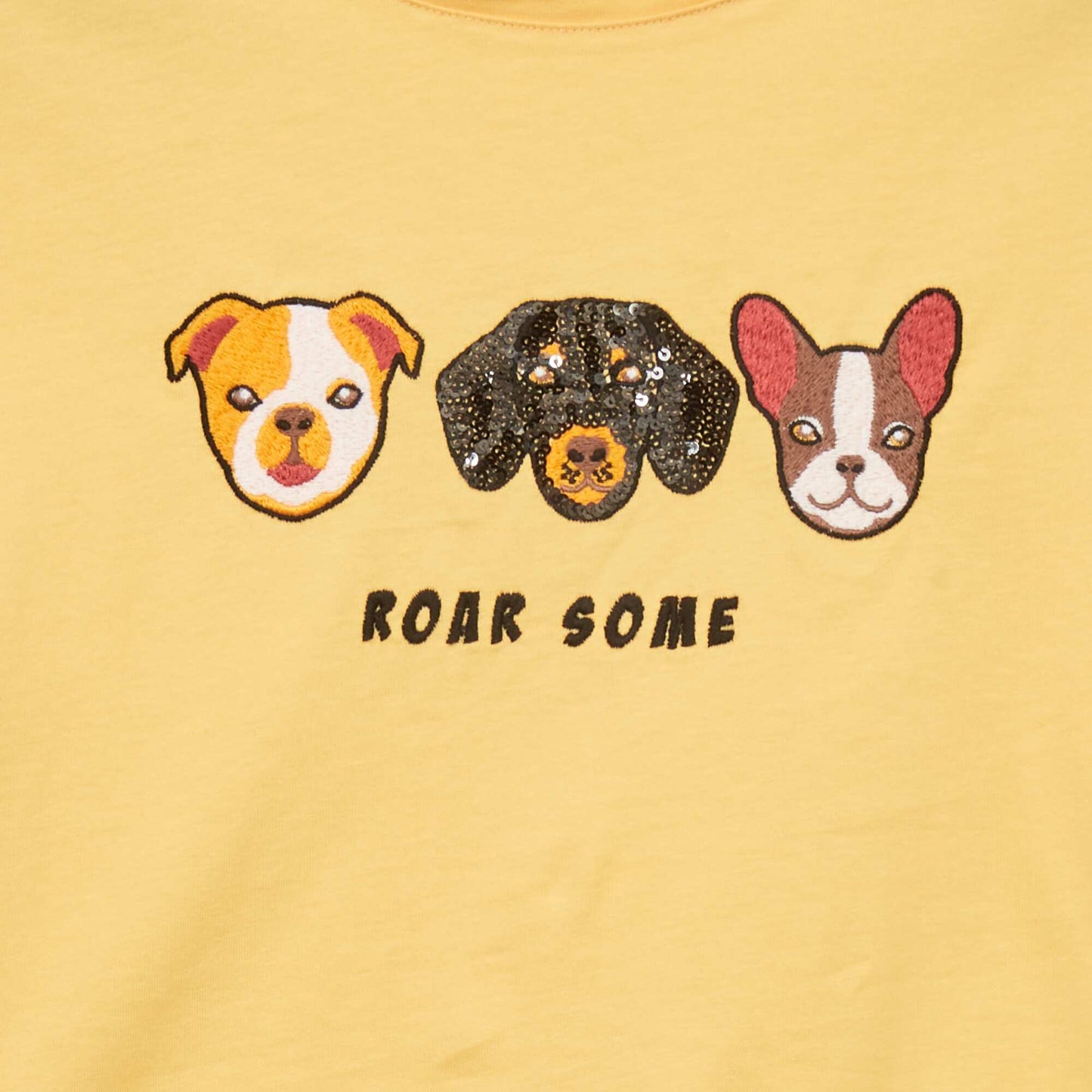 T-shirt motif 'chien' all-over Jaune