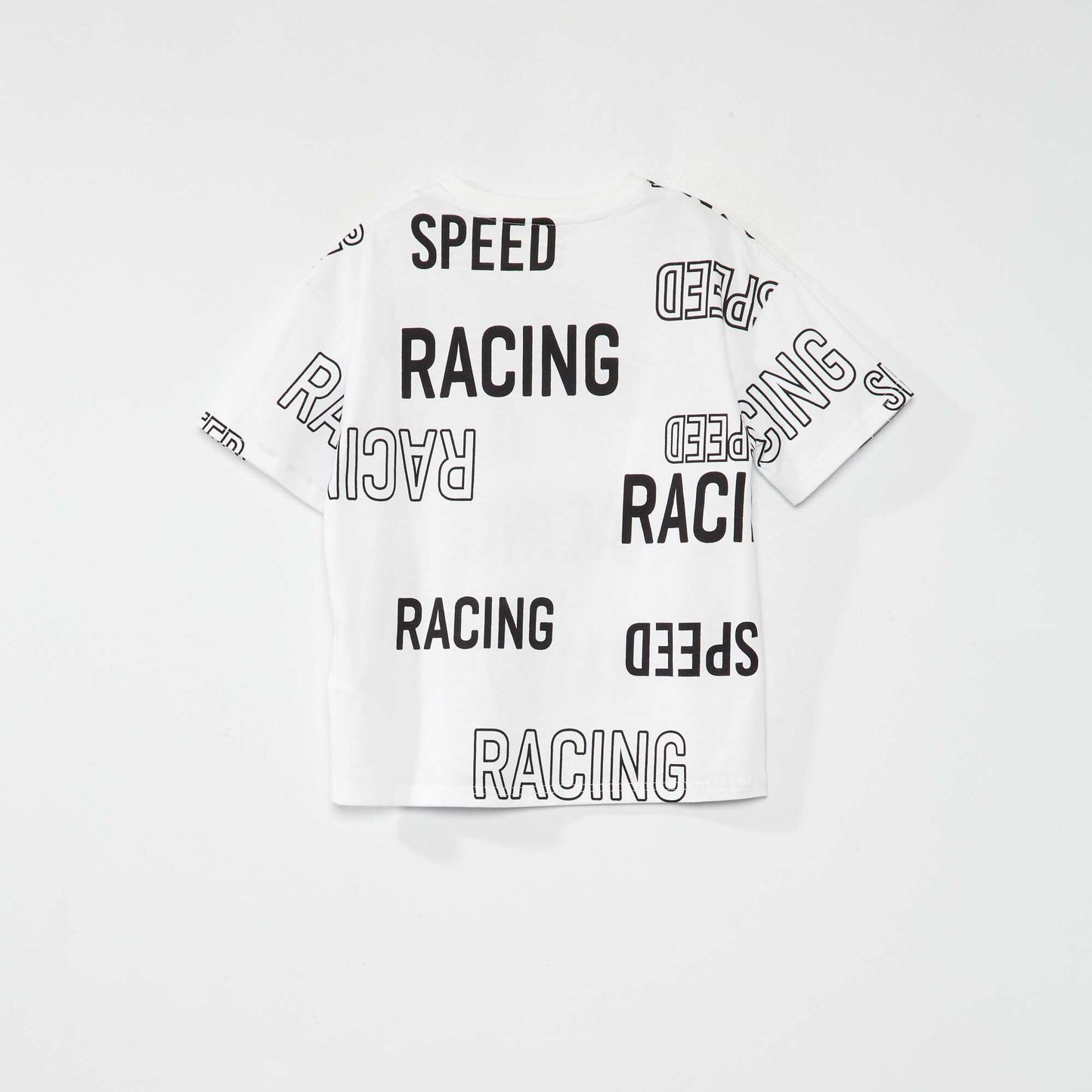 T-shirt manches courtes 'racing' Blanc