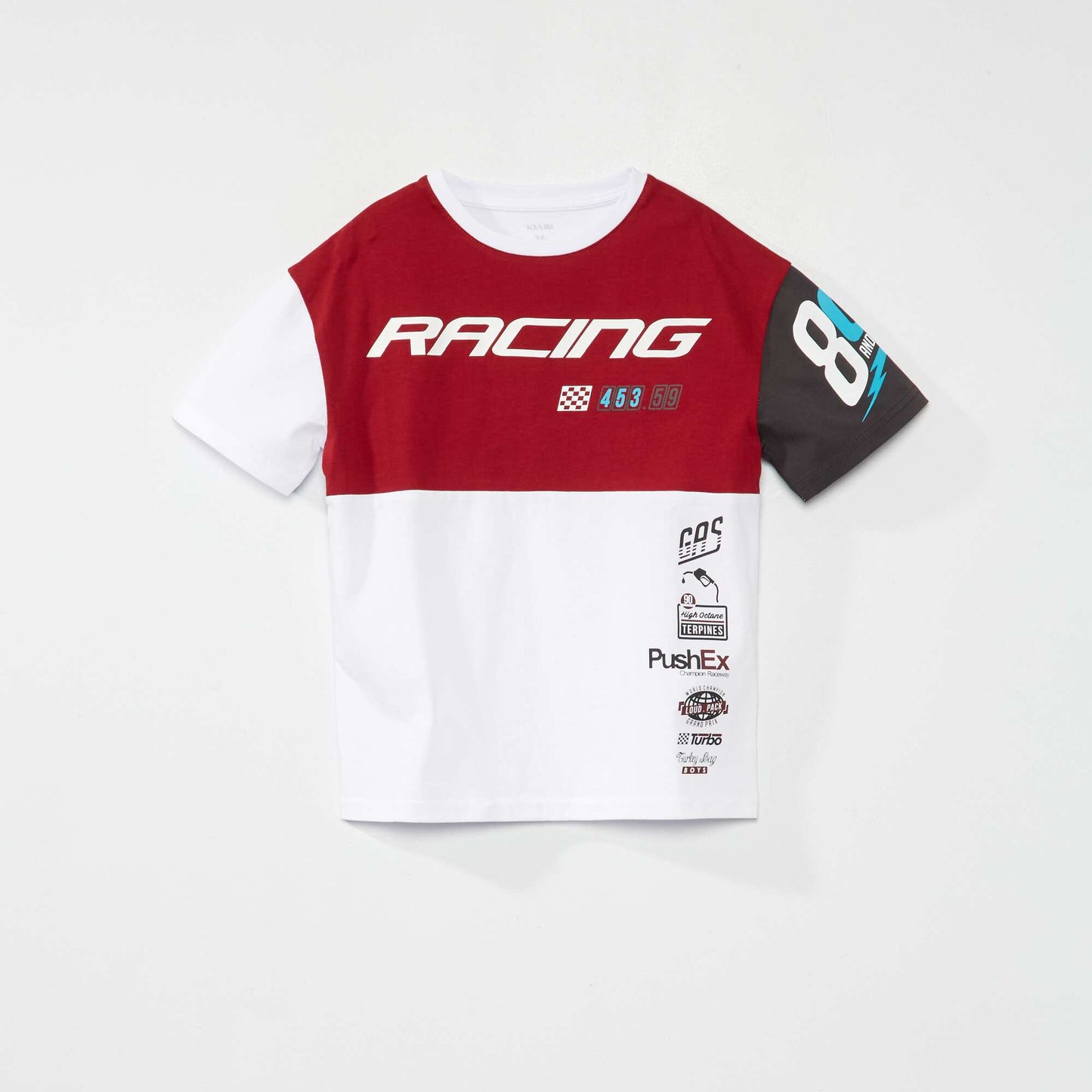 T-shirt manches courtes 'racing' Rouge