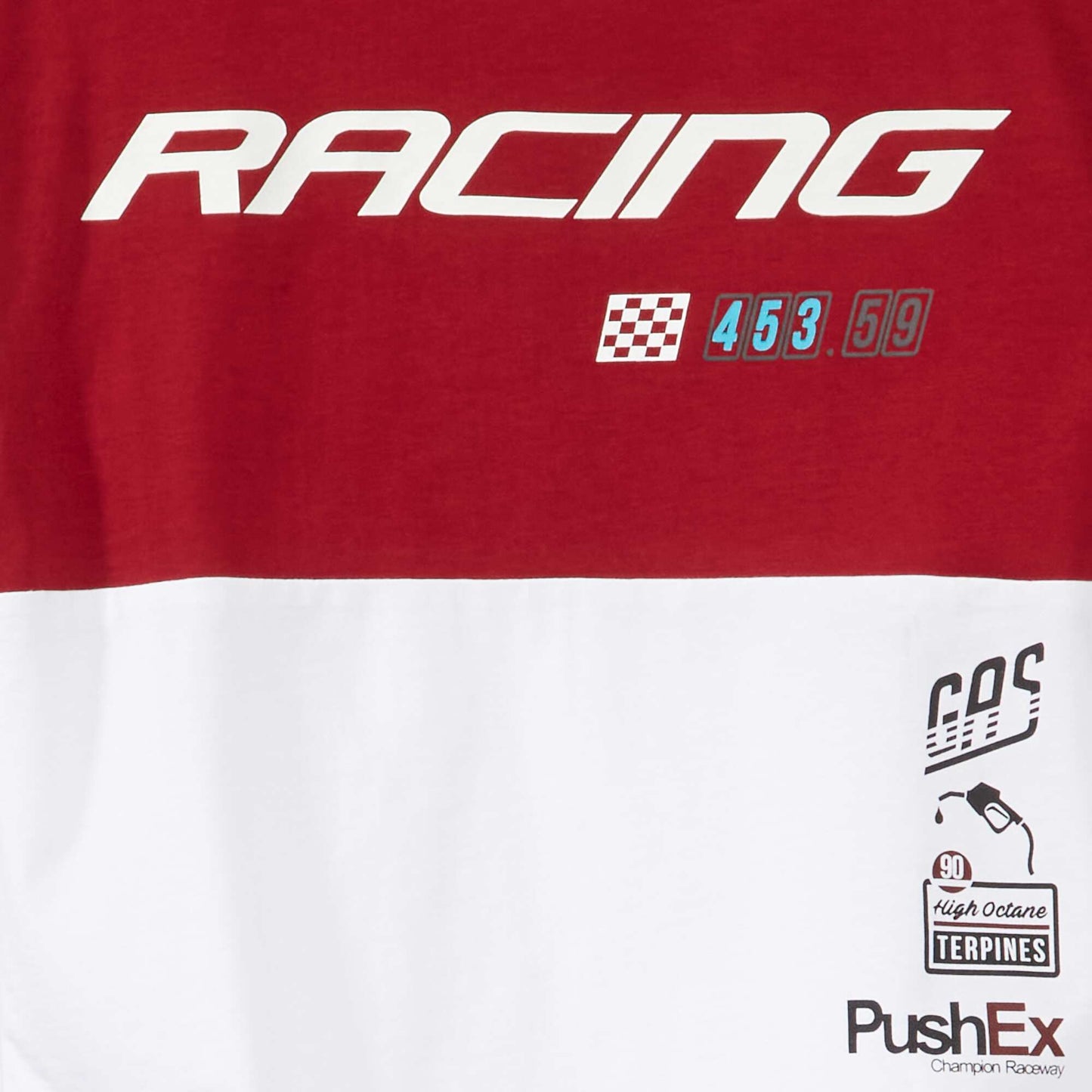 T-shirt manches courtes 'racing' Rouge