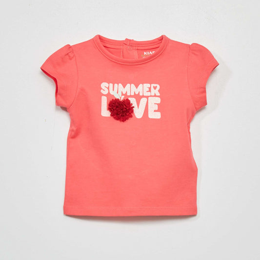 T-shirt imprim en jersey Rose