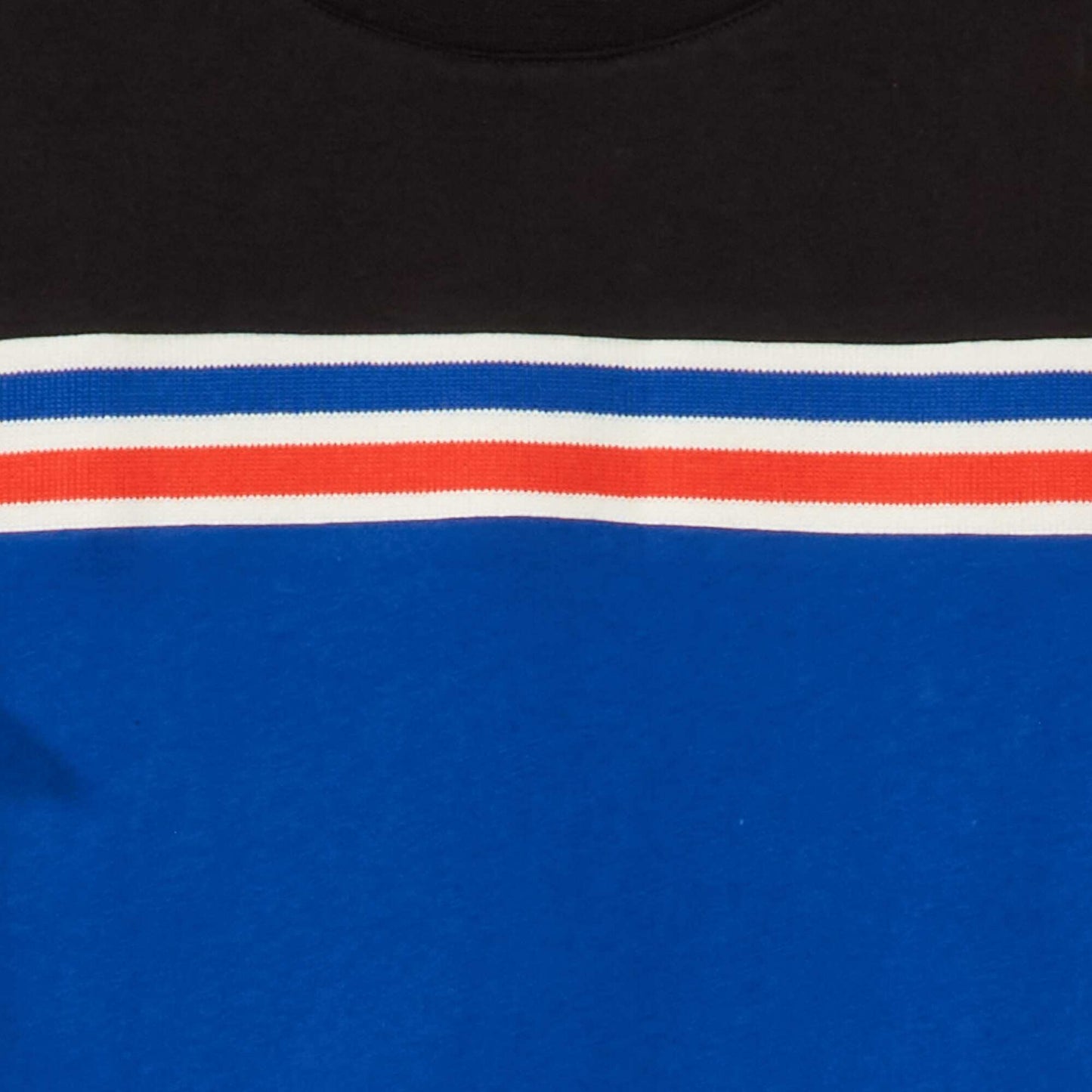 T-shirt en jersey color-block Noir/bleu