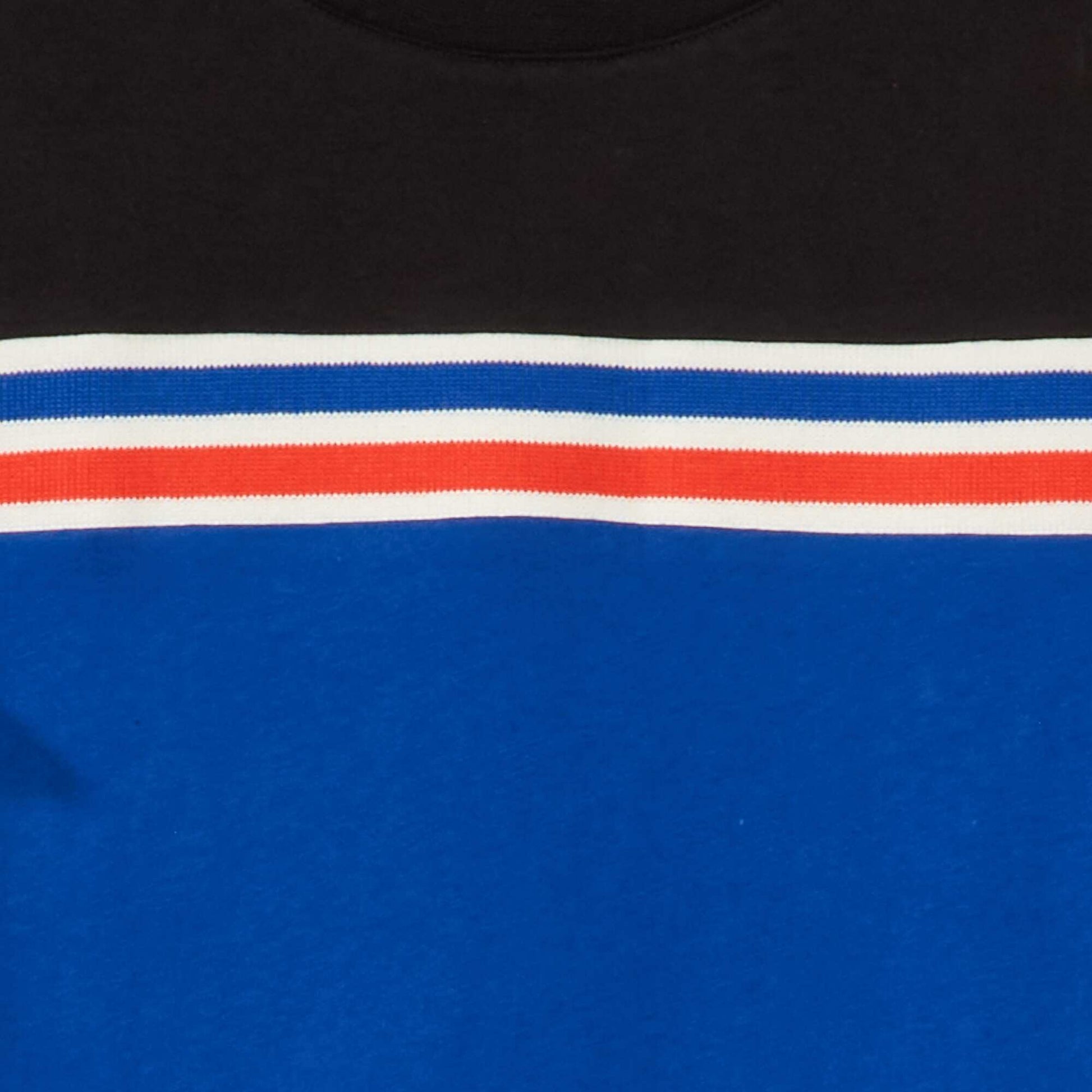 T-shirt en jersey color-block Noir/bleu
