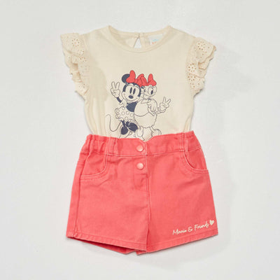 Ensemble 'Minnie et Daisy' - 2 pi ces Rose/beige