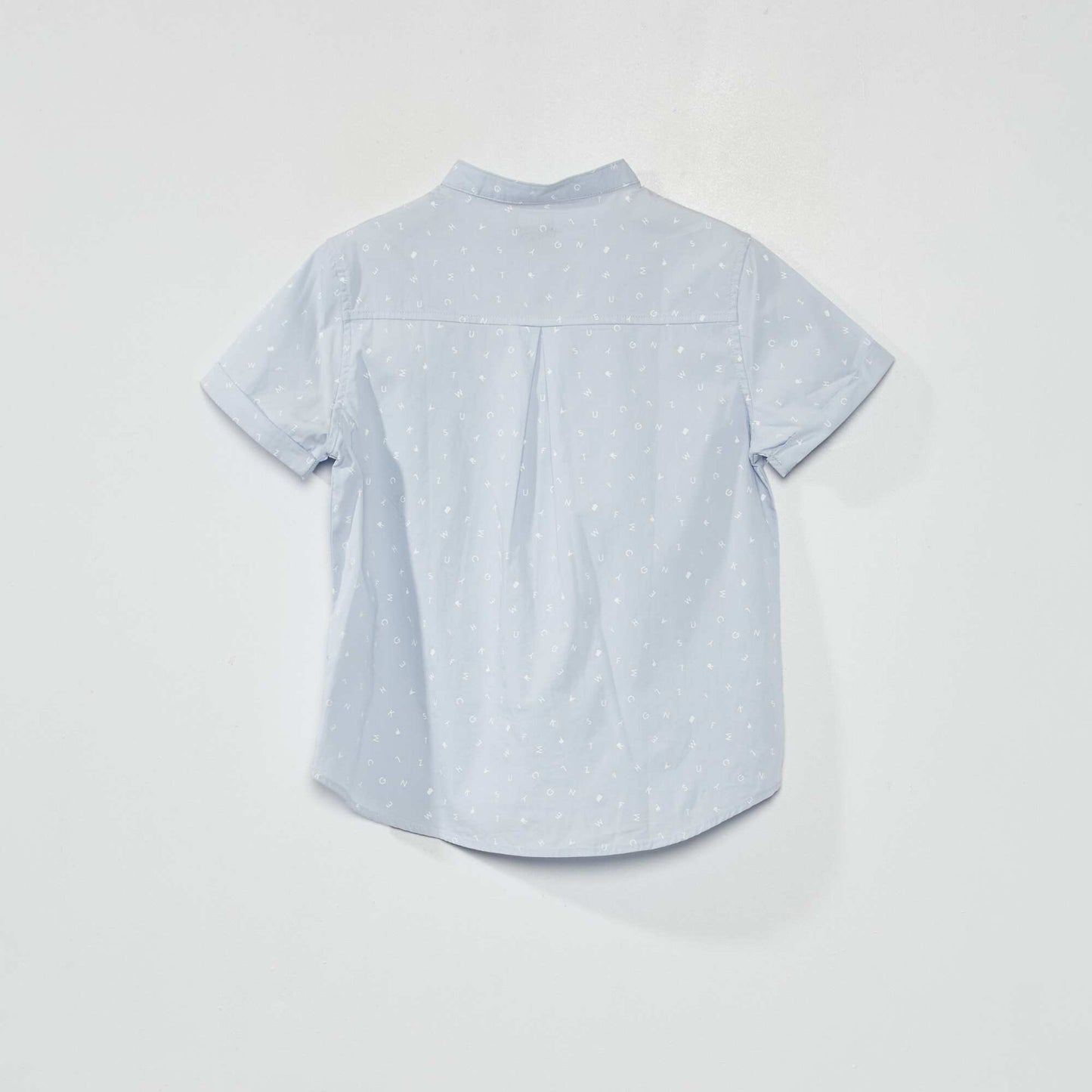 Chemise manches courtes Bleu motifs