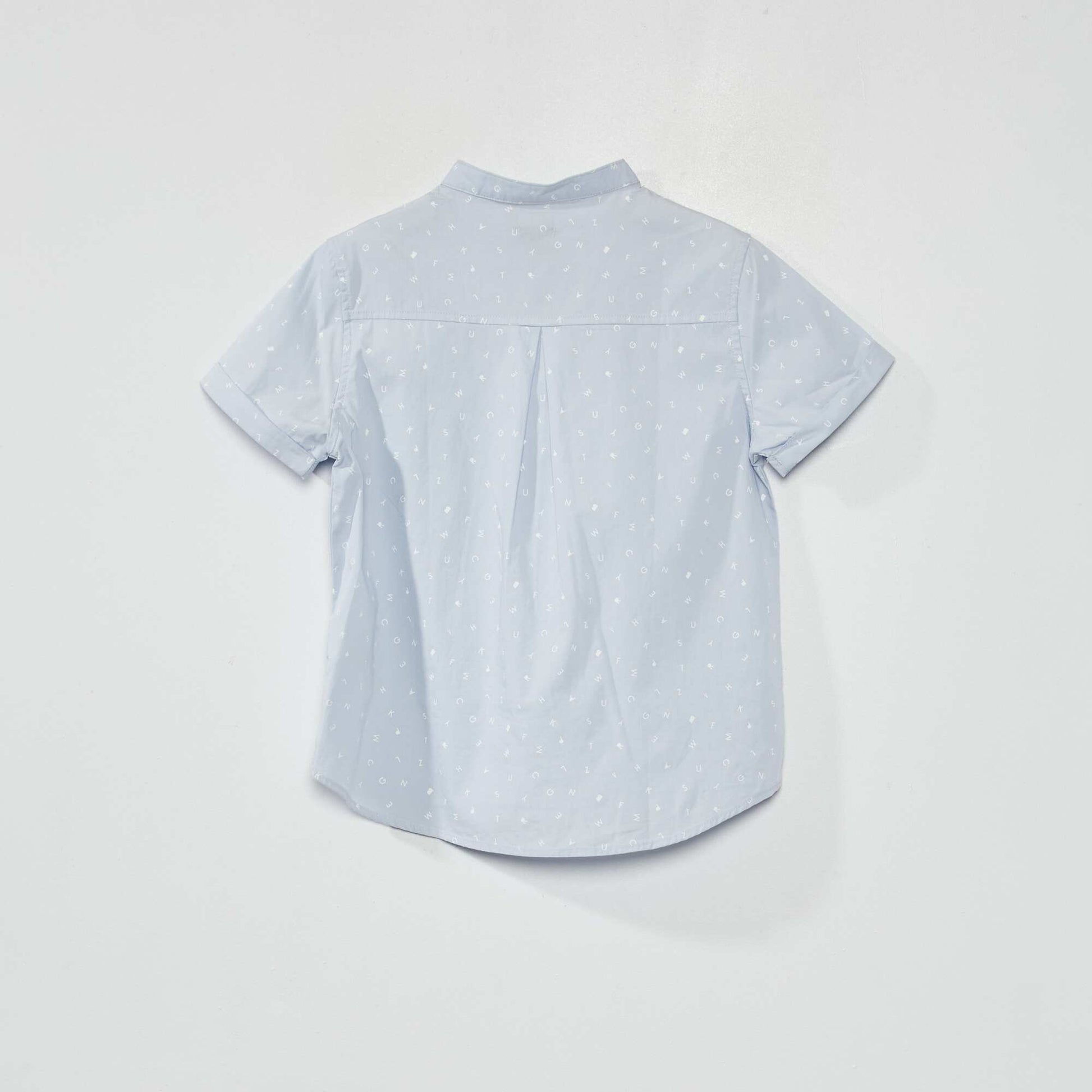 Chemise manches courtes Bleu motifs