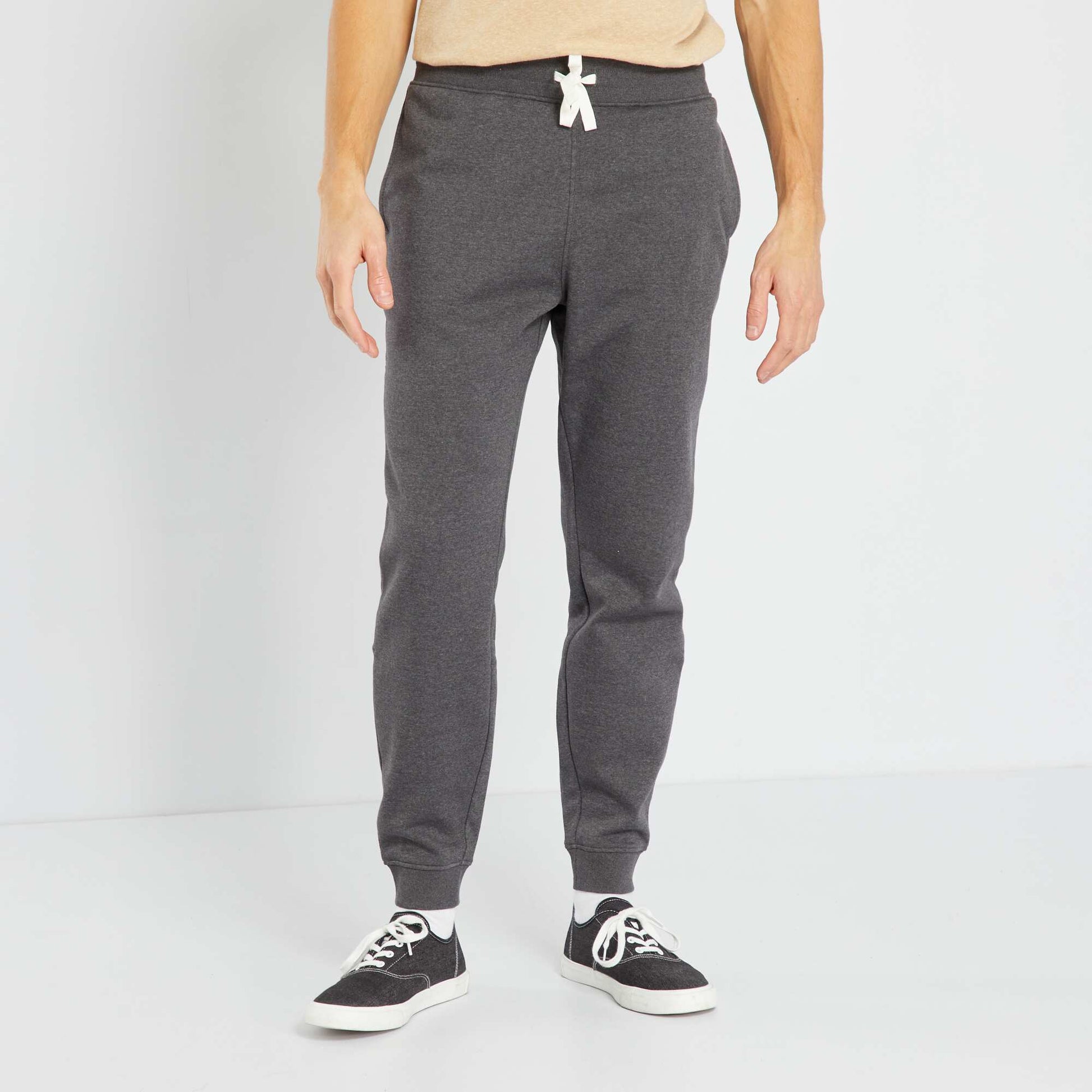 Pantalon jogging en molleton Gris