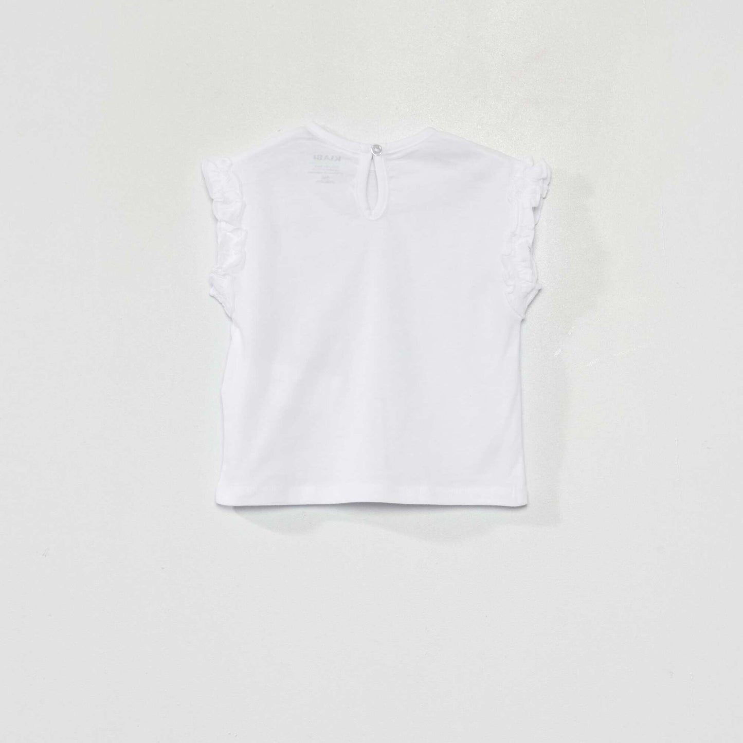 Lot de 2 tee-shirts avec fronces volant es Blanc/ray