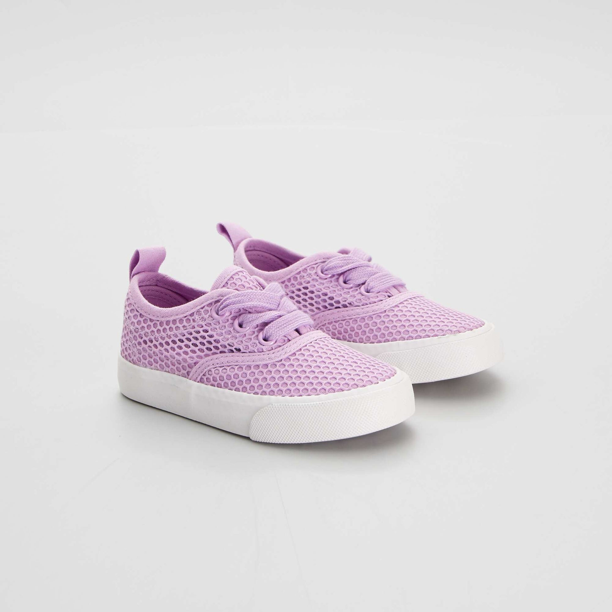 Baskets basses en filets Violet