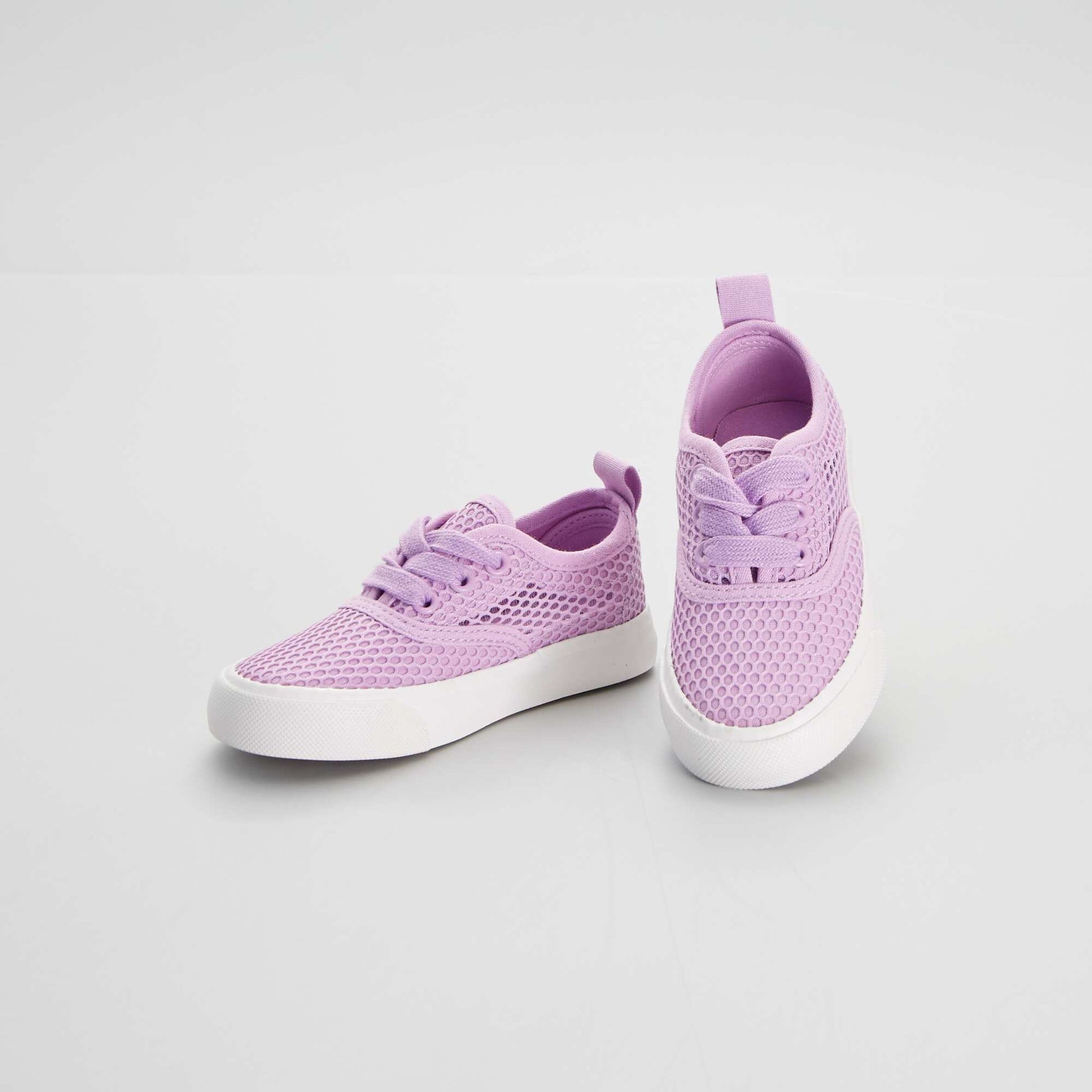 Baskets basses en filets Violet