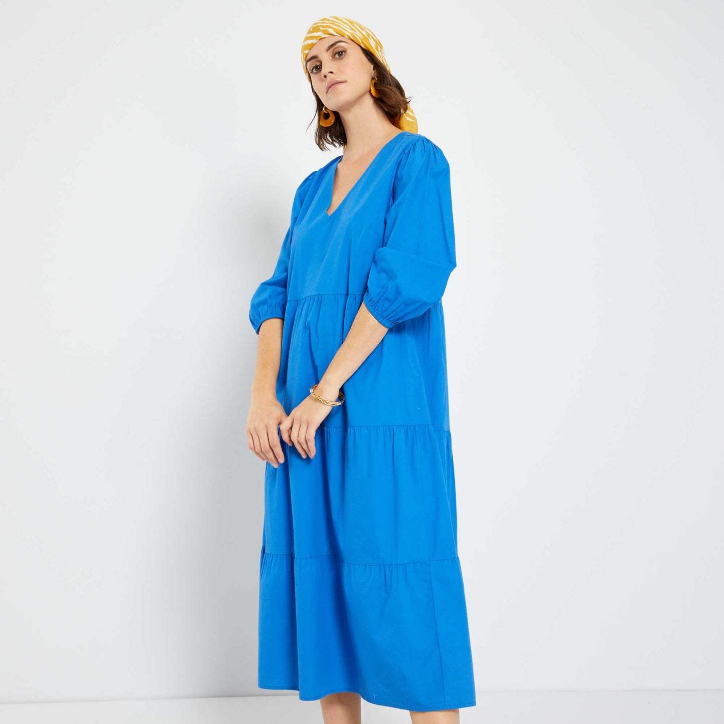 Robe en popeline Bleu