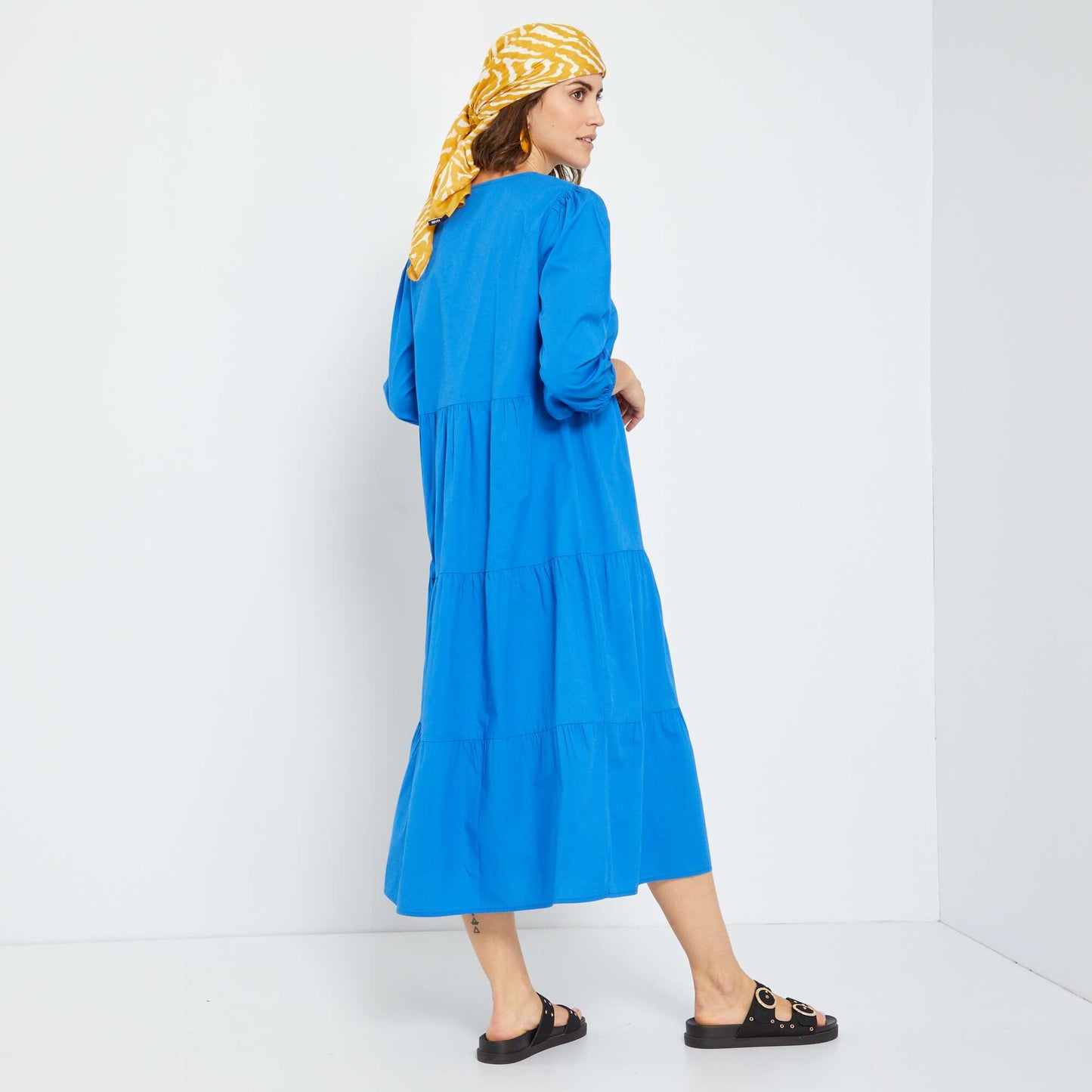 Robe en popeline Bleu