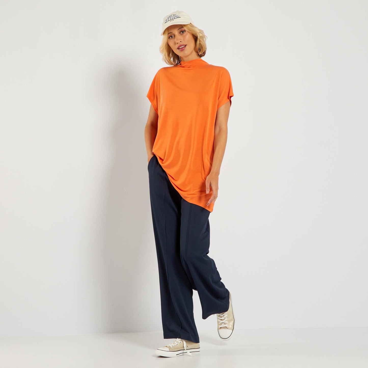 T-shirt col montant ORANGE