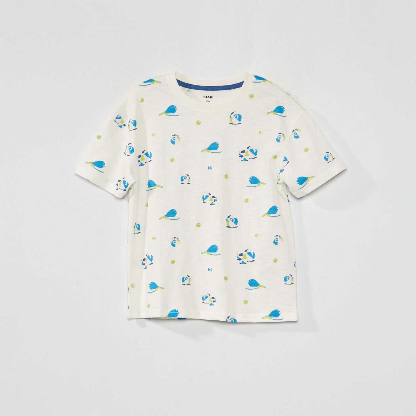 Tee-shirt moulin avec imprim 'plage' Blanc