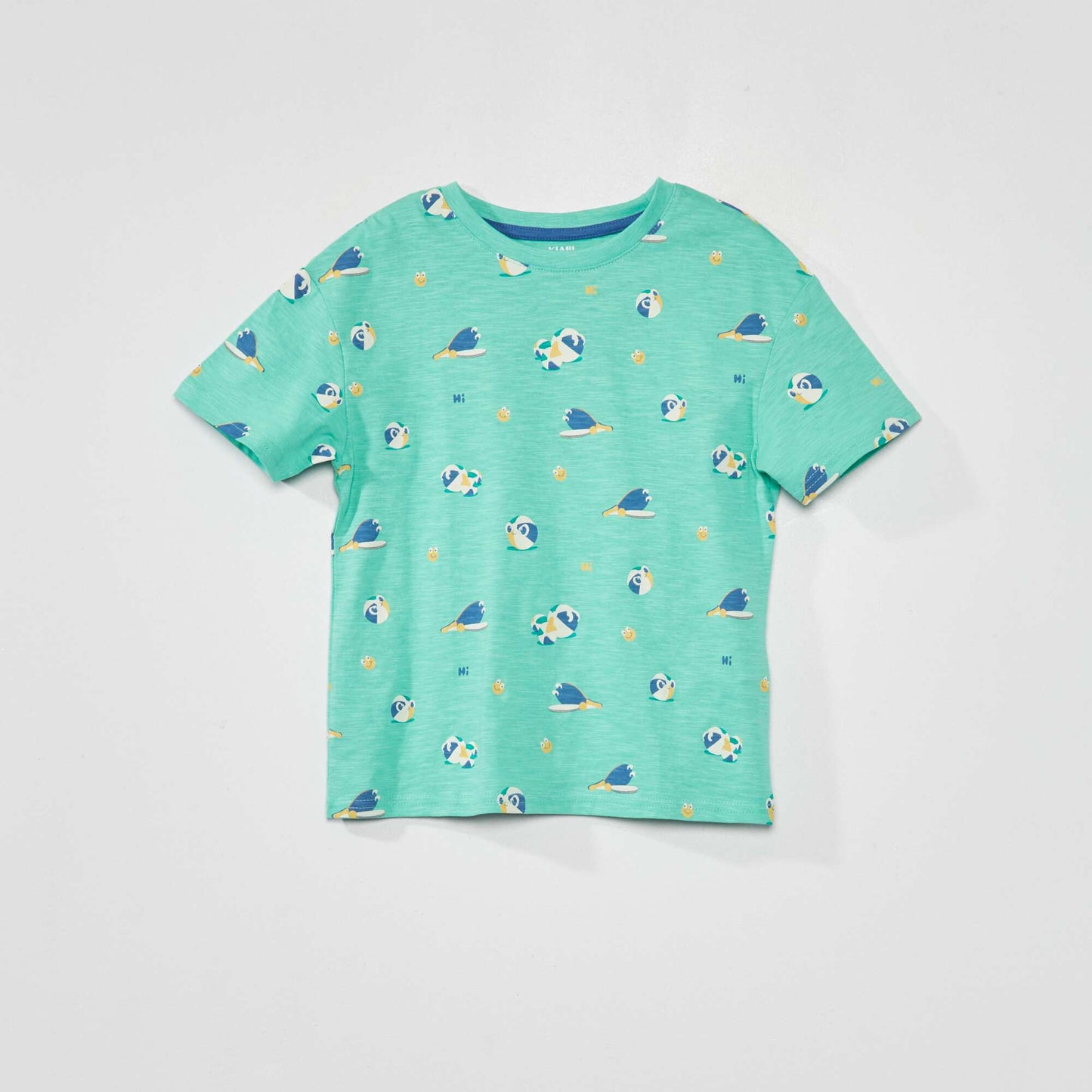 Tee-shirt moulin avec imprim 'plage' Vert