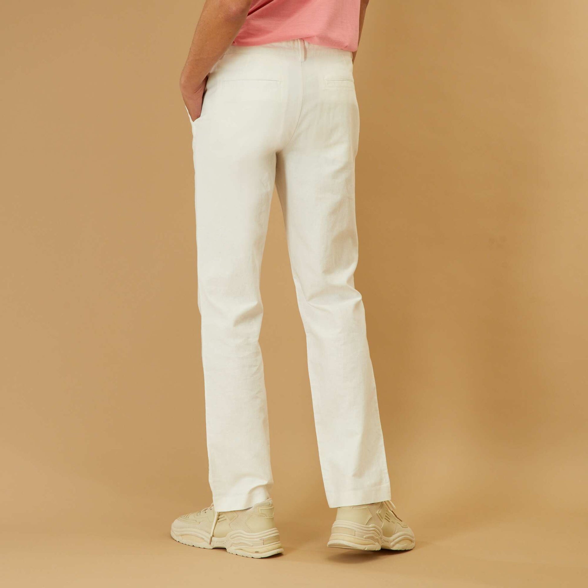 Pantalon chino grossesse entrejambe 78 cm et ceinture - marine