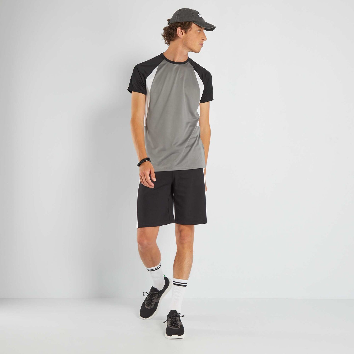 T-shirt de sport bi-mati re gris