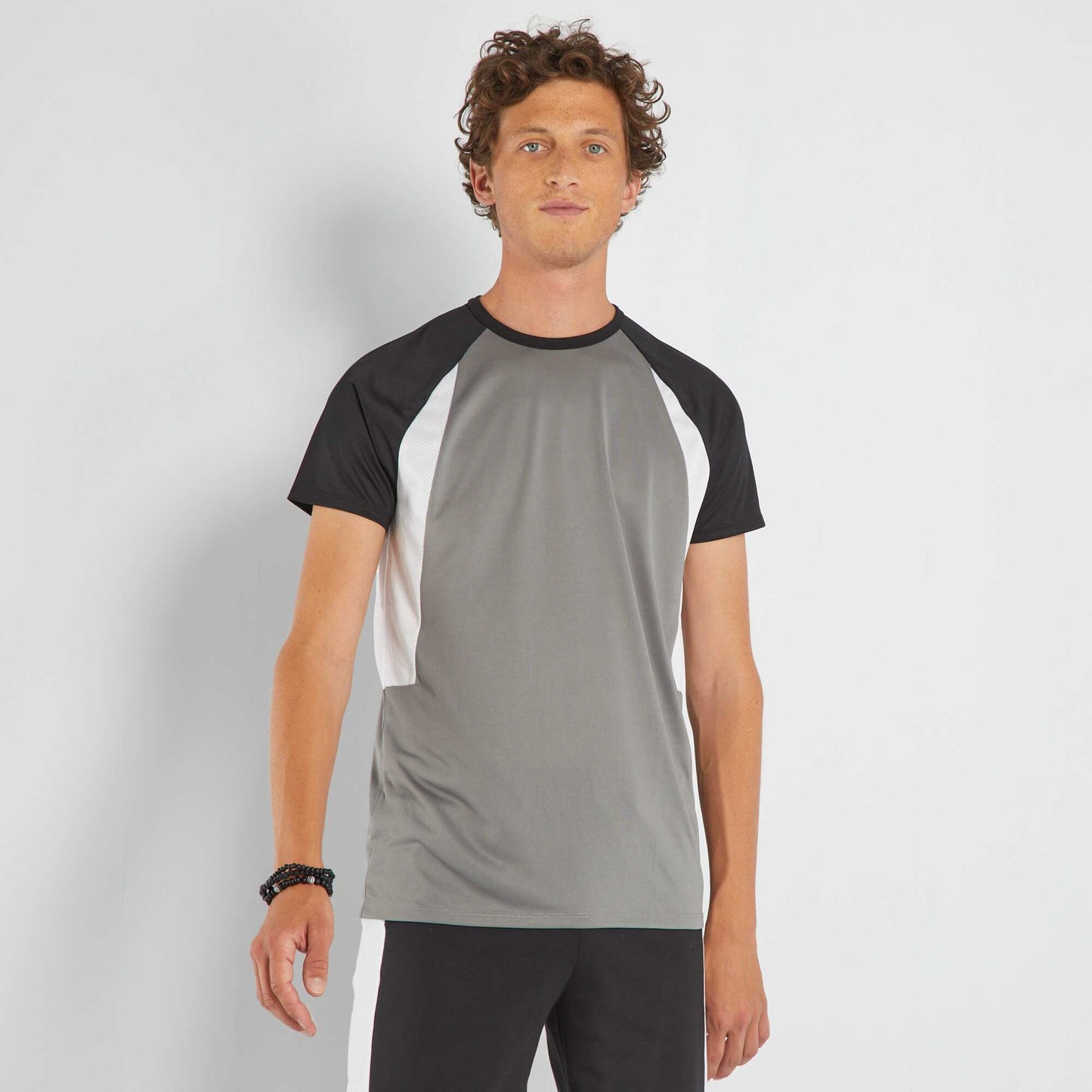 T-shirt de sport bi-mati re gris