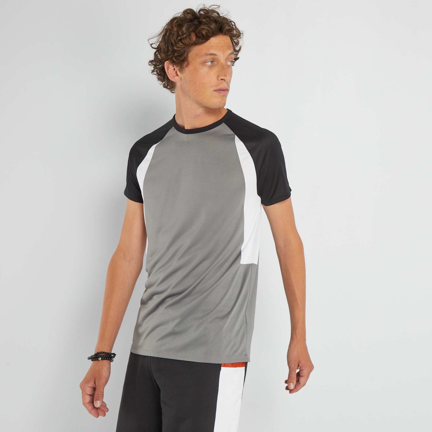 T-shirt de sport bi-mati re gris