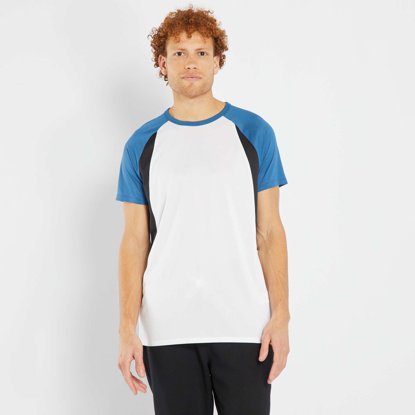 T-shirt de sport bi-mati re blanc