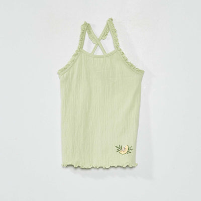 D bardeur en maille gaufr e Vert