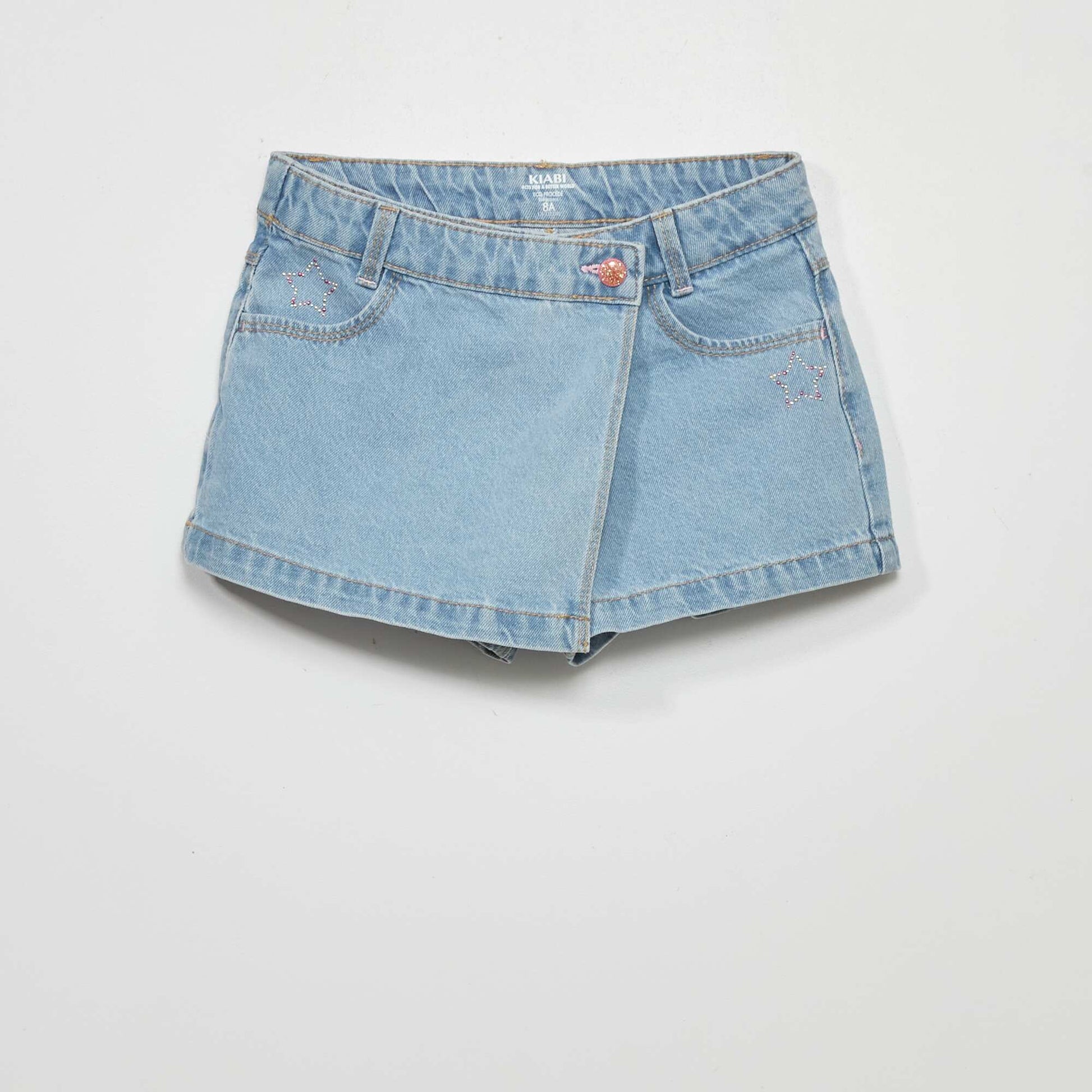 Jupe short en jean Bleu