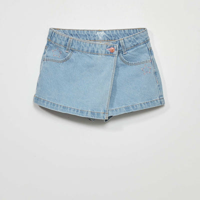 Jupe short en jean Bleu