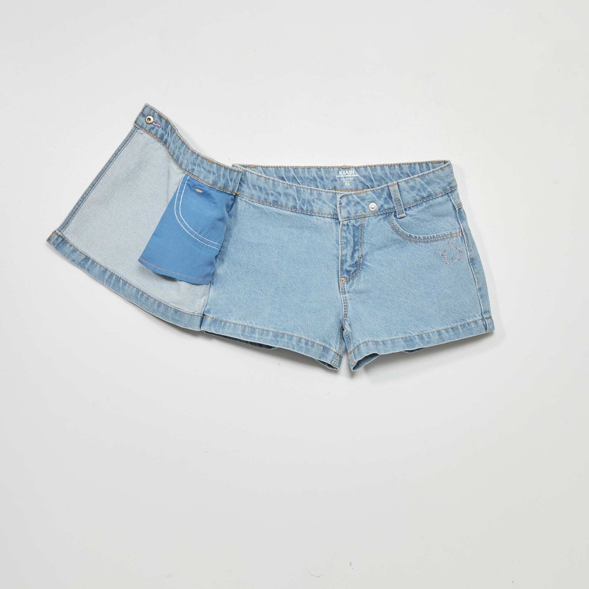 Jupe short en jean Bleu