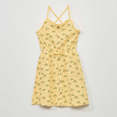 Robe en maille gaufr e Jaune