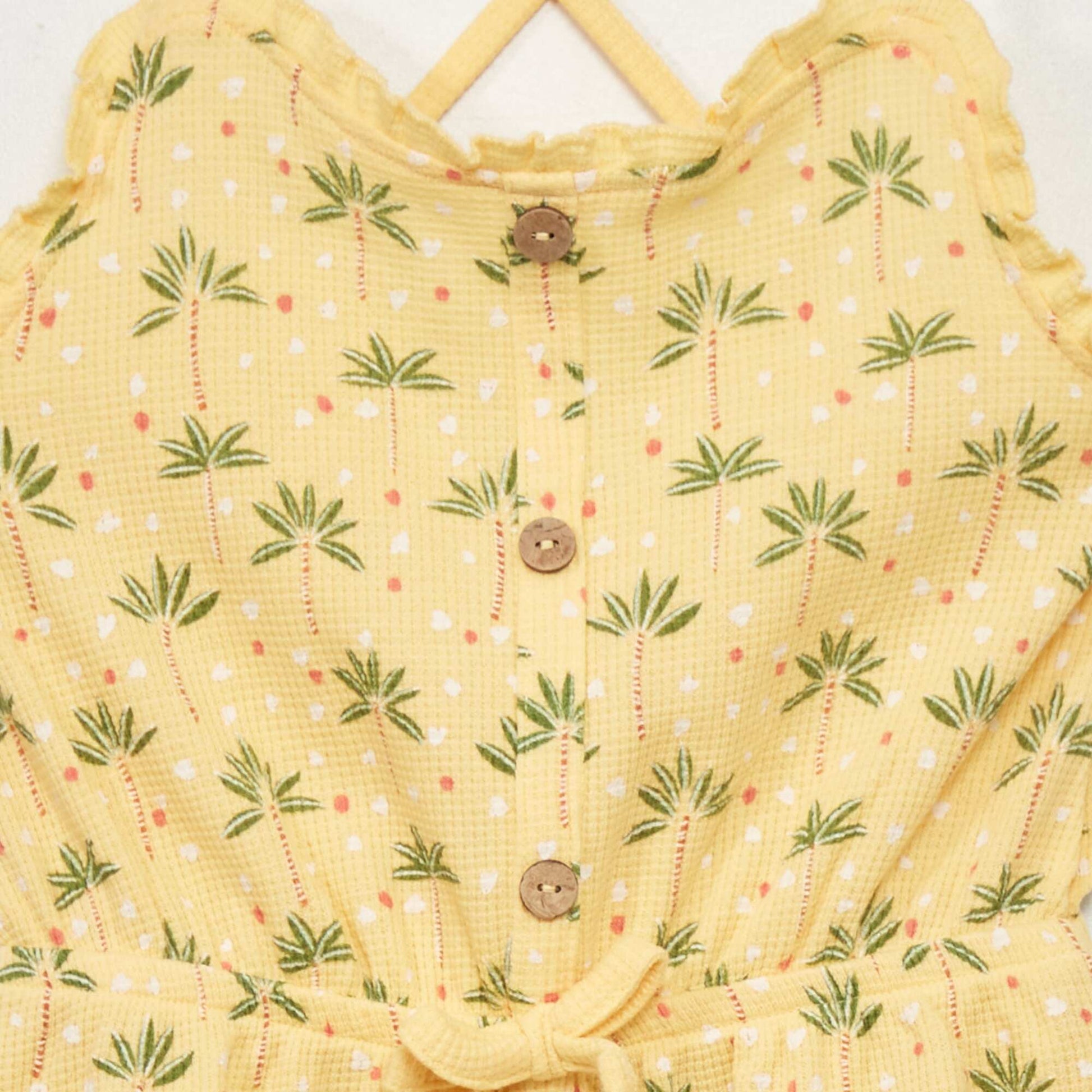 Robe en maille gaufr e Jaune