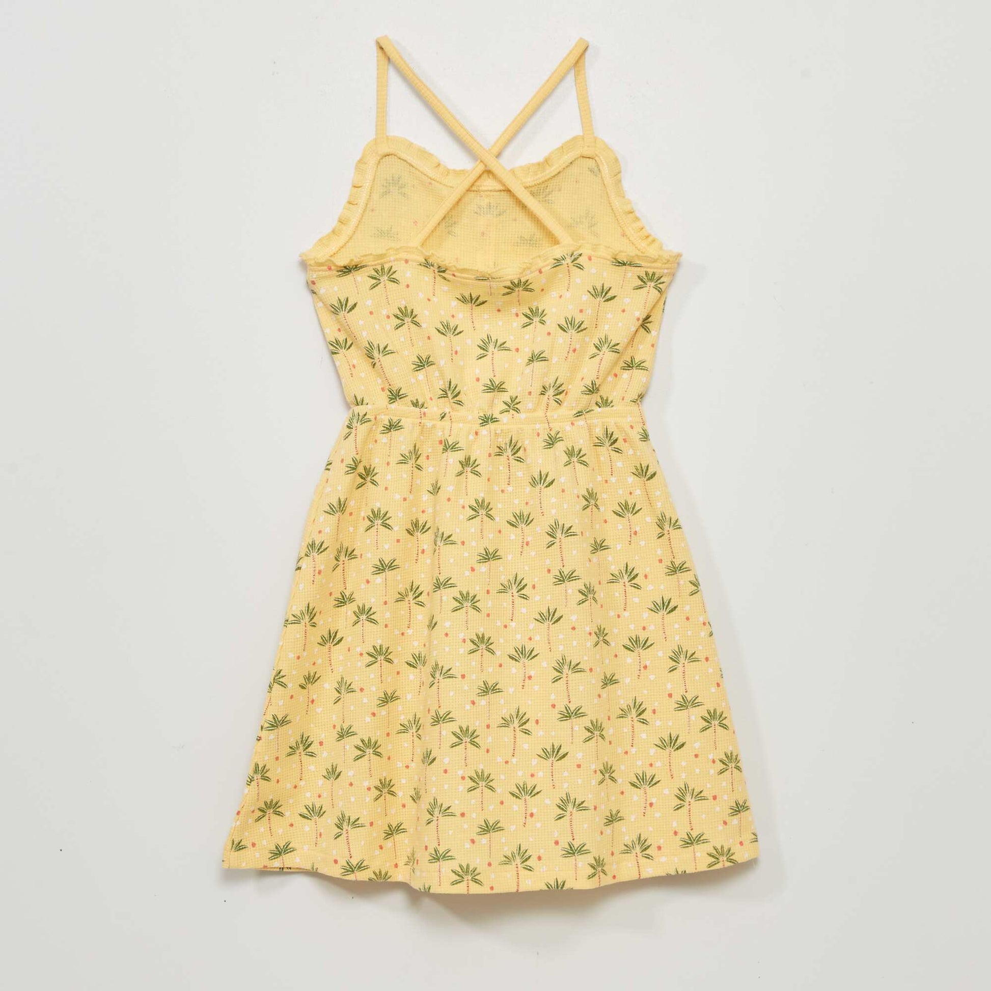 Robe en maille gaufr e Jaune