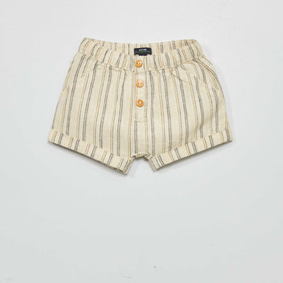 Short en lin Beige