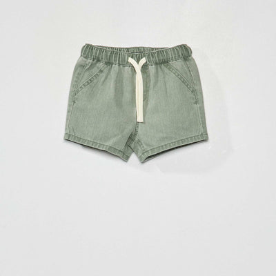 Short bermuda en denim Vert