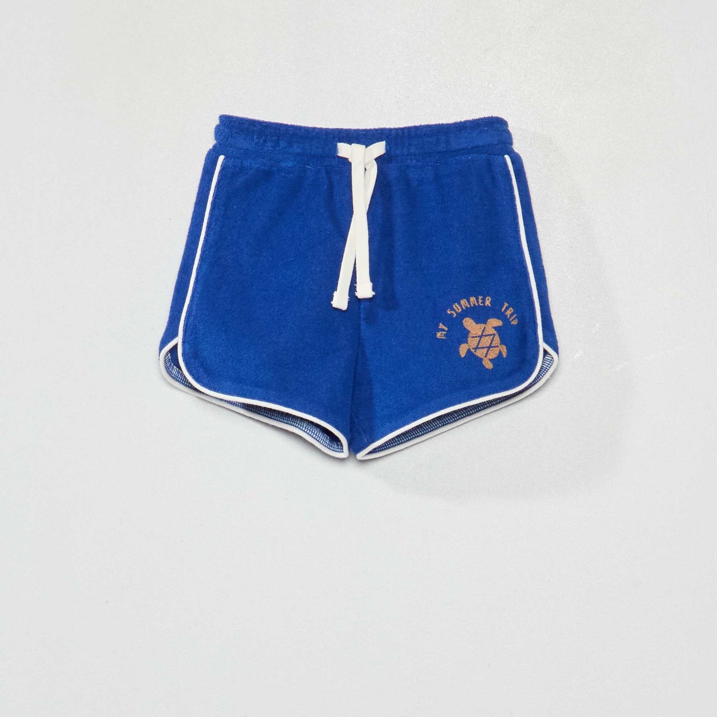 Short en maille ponge Bleu marine