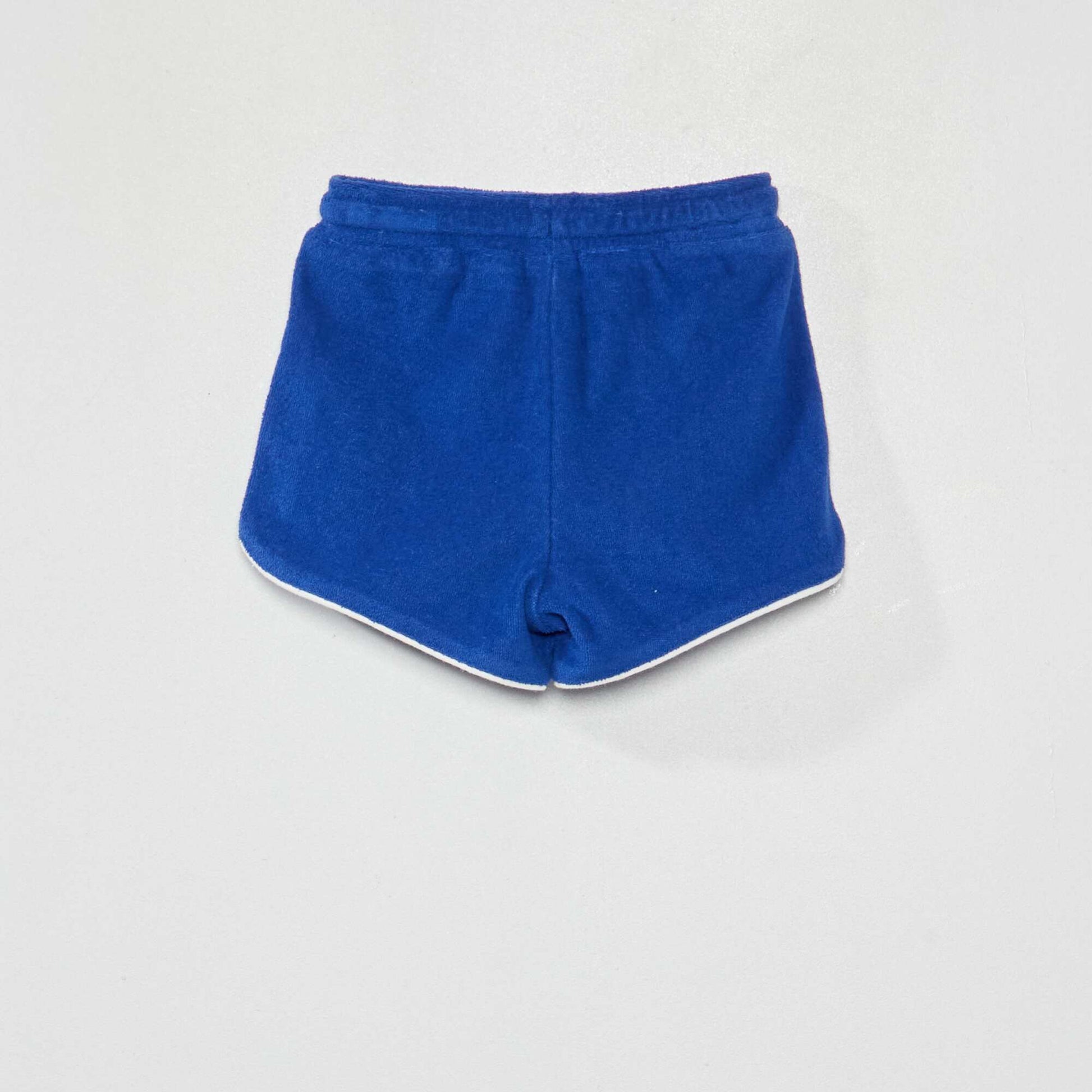 Short en maille ponge Bleu marine