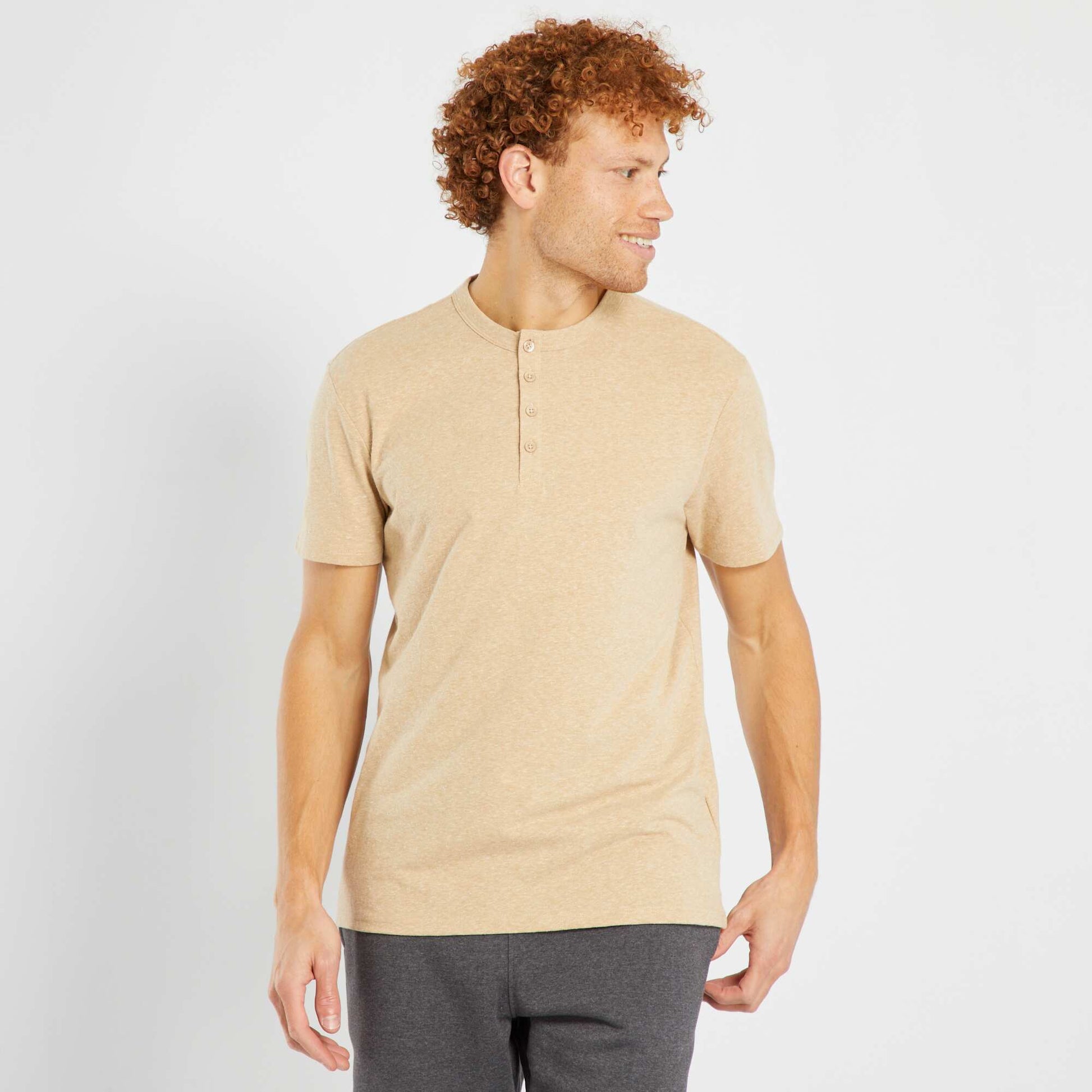 T-shirt en jersey chin Beige