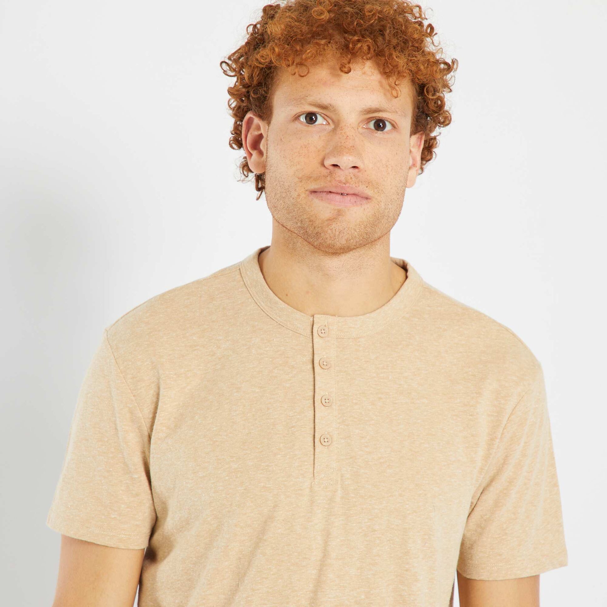 T-shirt en jersey chin Beige